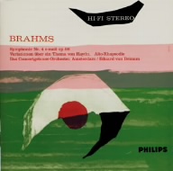 ブラームス:交響曲第4番ホ短調 作品98/ハイドンの主題による変奏曲 作品56a、アルト・ラプソディ 作品53