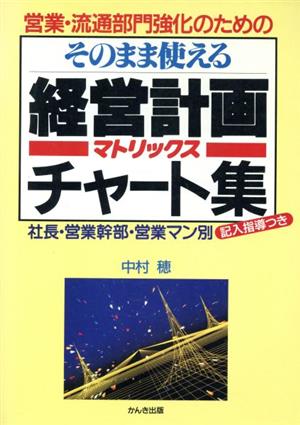 営業・流通部門強化のためのそのまま使える 経営計画マトリックスチャート集