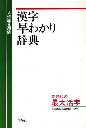 大活字用例 漢字早わかり辞典