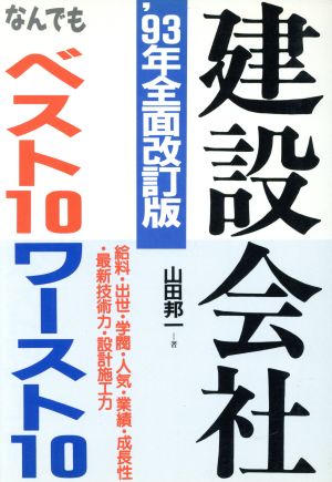 建設会社なんでもベスト10ワースト10('93年版)