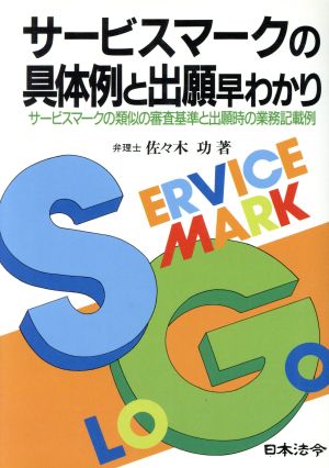 サービスマークの具体例と出願早わかりサービスマークの類似の審査基準と出願時の業務記載例