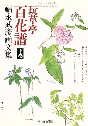 玩草亭 百花譜(下巻) 福永武彦画文集 中公文庫