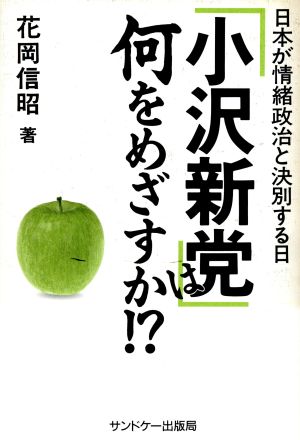 「小沢新党」は何をめざすか!? 日本が情緒政治と決別する日