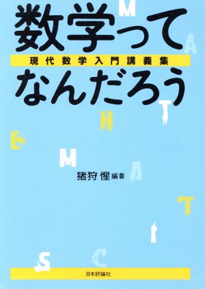 数学ってなんだろう 現代数学入門講義集