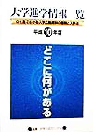 大学進学情報一覧(平成10年度) どこに何がある