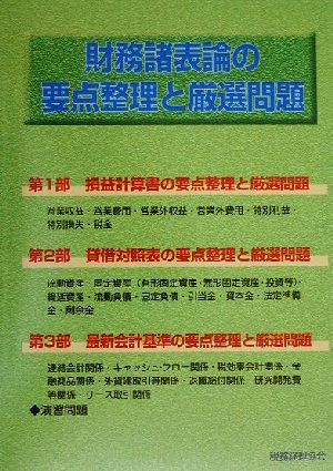 財務諸表論の要点整理と厳選問題