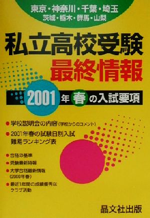 首都圏私立高校受験最終情報 2001年春の入試要項