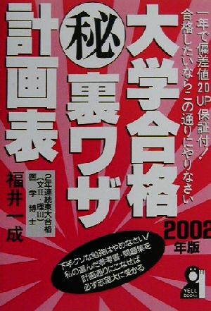 大学合格マル秘裏ワザ計画表(2000年版)