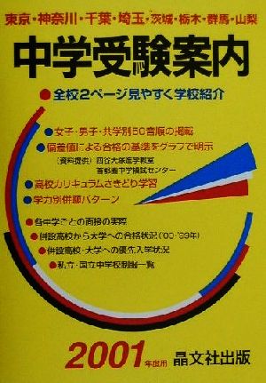 首都圏 中学受験案内('01年度用)