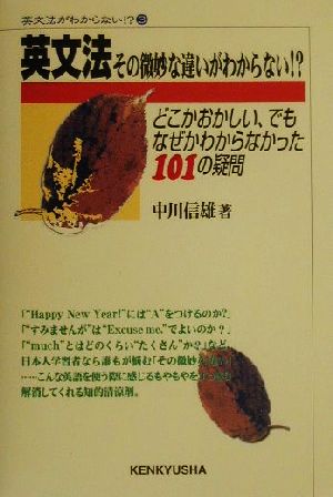 英文法 その微妙な違いがわからない!? どこかおかしい、でもなぜかわからなかった101の疑問 英文法がわからない!?3