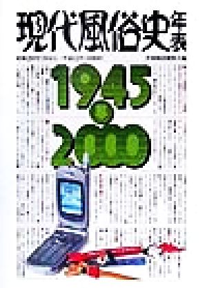 現代風俗史年表 昭和20年～平成12年