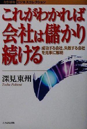 これがわかれば会社は儲かり続ける 成功する会社、失敗する会社を見事に解明 たちばなビジネスコレクション