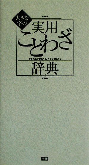 大きな字の実用ことわざ辞典