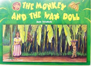 英文 THE MONKEY AND THE WAX DOLL ぺったんサルさん