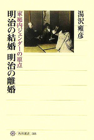 明治の結婚 明治の離婚 家庭内ジェンダーの原点 角川選書388