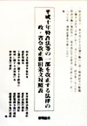 平成十年特許法等の一部を改正する法律の政・省令改正新旧条文対照表(平成10年)