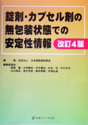 錠剤・カプセル剤の無包装状態での安定性情報