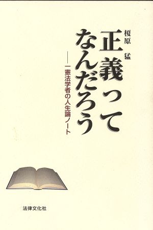 正義ってなんだろう 一憲法学者の人生論ノート