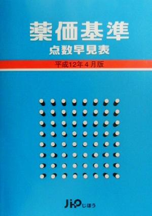 薬価基準 点数早見表(平成12年4月版)