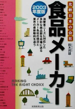 食品メーカー(2003年度版)比較 日本の会社