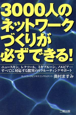 3000人のネットワークづくりが必ずできる！ ニュースキン、レクソール、ミキプルーン、ノエビア…すべてに対応する驚異のリクルーティングサポート