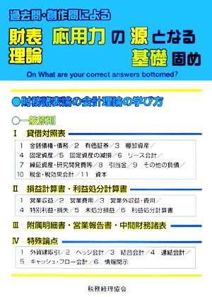 過去問・創作問による財表理論応用力の源となる基礎固め