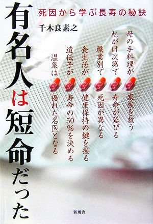 有名人は短命だった 死因から学ぶ長寿の秘訣