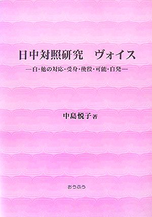 日中対照研究 ヴォイス 自・他の対応・受身・使役・可能・自発