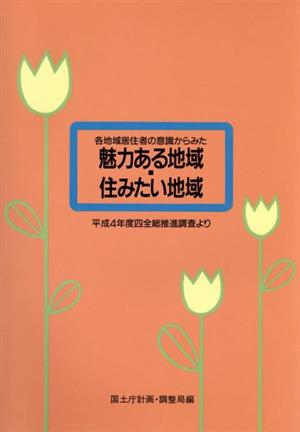 各地域居住者の意識からみた魅力ある地域、住みたい地域 平成4年度四全総推進調査より