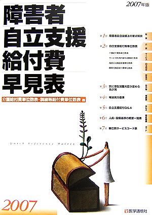 障害者自立支援給付費・早見表(2007) 介護給付費単位数表・訓練等給付費単位数表 他