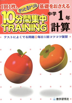 きりとるドリル 10分間集中トレーニング 中学1年計算 1回1枚、基礎をおさえる