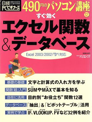 490円のパソコン講座12 すぐ効くエクセル関数&データベー