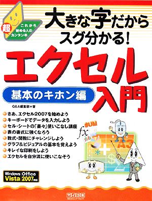 大きな字だがらスグ分かる！エクセル入門 基本のキホン編