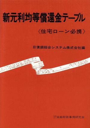 新元利均等償還金テーブル