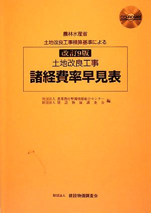 農林水産省土地改良工事積算基準による土地改良工事諸経費率早見表