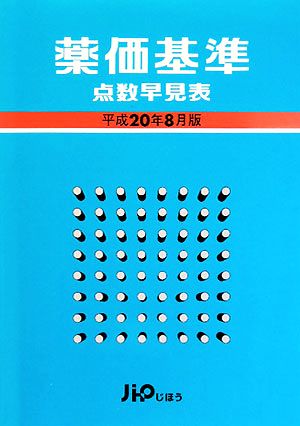 薬価基準点数早見表(平成20年8月版)