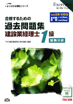 合格するための過去問題集 建設業経理士1級 財務分析('09年3月・9月検定対策) よくわかる簿記シリーズ