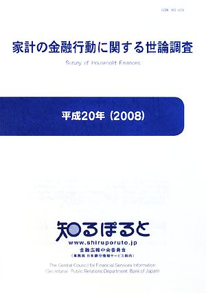 家計の金融行動に関する世論調査(平成20年(2008))