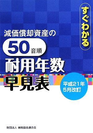 すぐわかる減価償却資産の50音順耐用年数早見表(平成21年5月改訂)