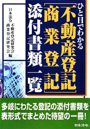 ひと目でわかる「不動産登記・商業登記」添付書類一覧