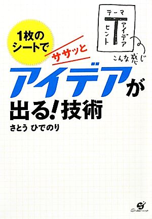 1枚のシートでササッとアイデアが出る！技術