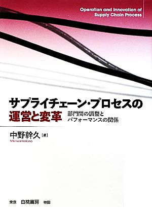 サプライチェーン・プロセスの運営と変革 部門間の調整とパフォーマンスの関係