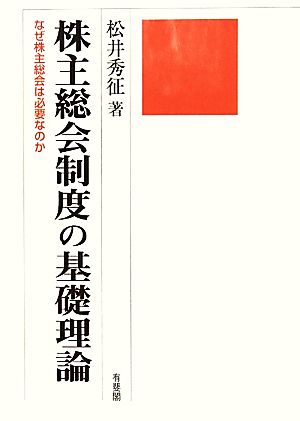 株主総会制度の基礎理論なぜ株主総会は必要なのか