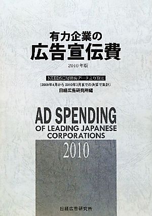 有力企業の広告宣伝費(2010年版) NEEDS日経財務データより算定