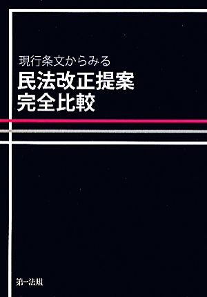 現行条文からみる民法改正提案完全比較