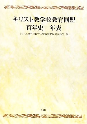 キリスト教学校教育同盟百年史 年表