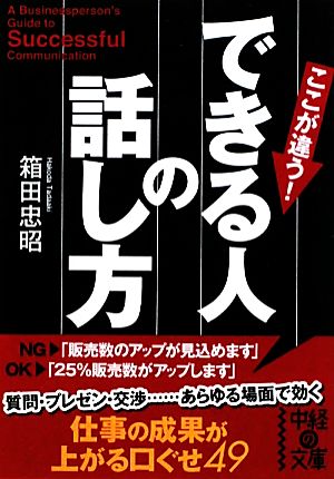 できる人の話し方 中経の文庫