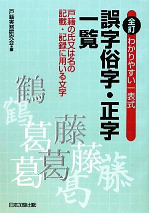 誤字俗字・正字一覧 わかりやすい一表式