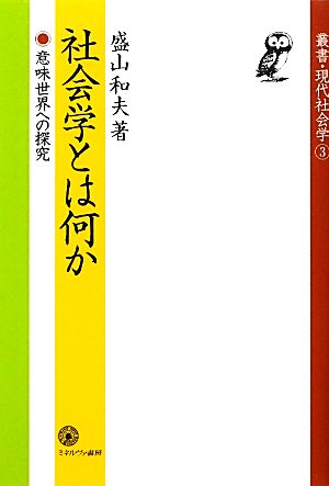 社会学とは何か 意味世界への探究 叢書・現代社会学3