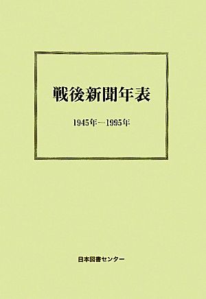 戦後新聞年表 1945年-1995年